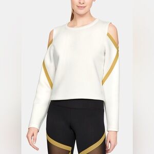 UA Misty Copeland Collection White Gold Cold Shoulder Spacer Sweatshirt XL